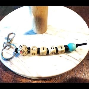 Cute Silicone Key Ring, Gigi, handmade by seller
